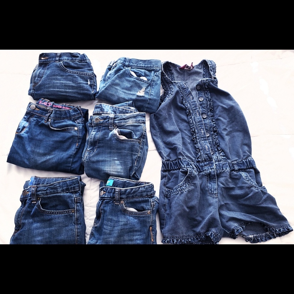 Girls 7 piece Denim Bundle Size 12